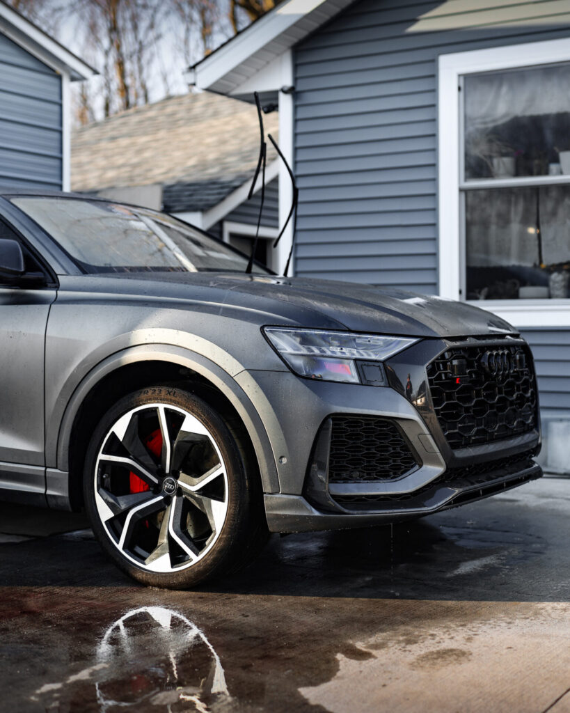 2020 Grey Audi RSQ8 Auto Detailing - Passenger Front Half - Copy