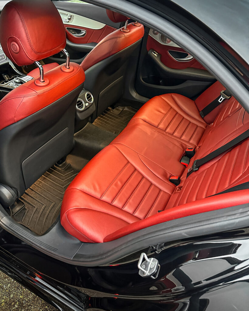 Black 2018 Mercedes S550 - Rear Seats from Driver