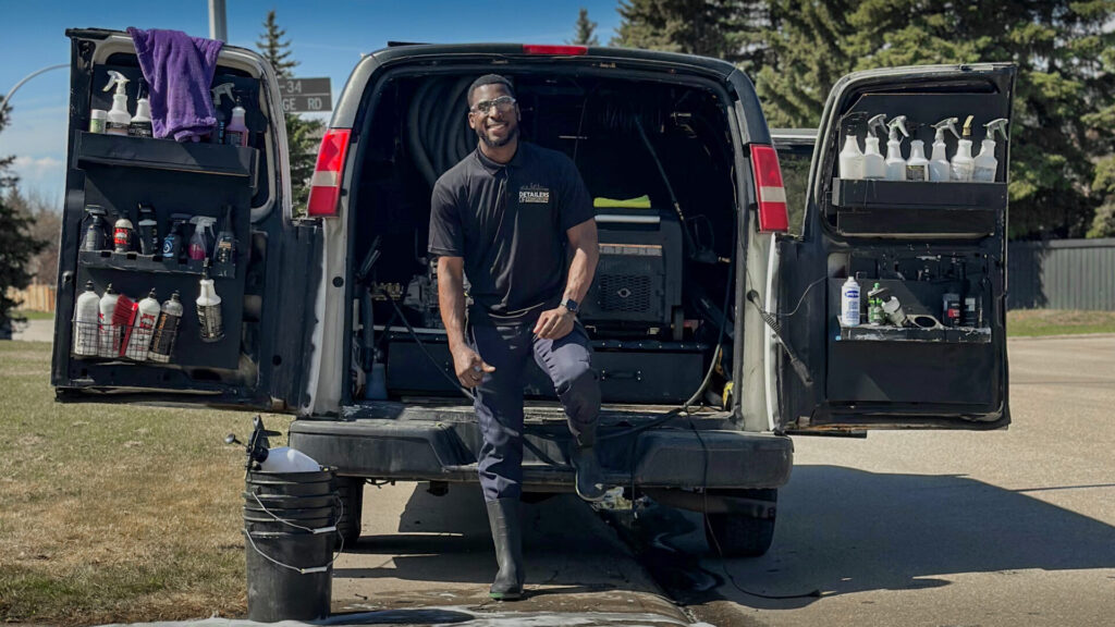 Djean in front of Van 2